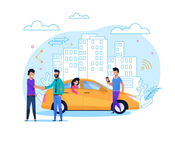 purple car illustration